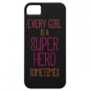 Girl Super Heron Quote iPhone 5 Case