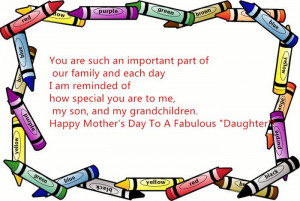 Best Happy Mother’s Day 2015 Card Sayings For Daughter In Law