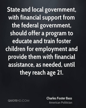local government, with financial support from the federal government ...