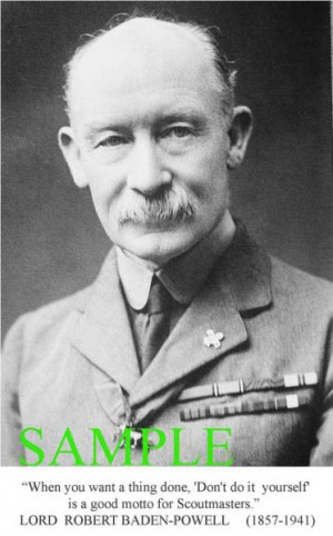 Details about LORD BADEN-POWELL SCOUTING QUOTE AND PHOTO (A)