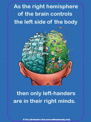 Quote: Today is International Left-Handers Day, in which the world's ...