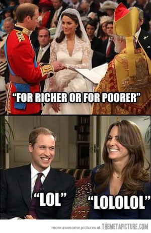 For richer or for poorer… J/K I totally ADORE Kate! Most down to ...