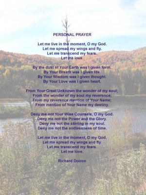 Personal Prayer - A Spirituality Poem by Richard Doiron, photo by ...