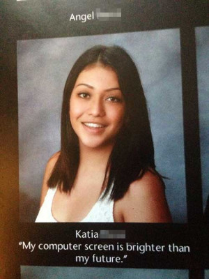 yearbook quotes funny future bright