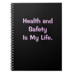 Woman Health and Safety Worker Motivational Quote Spiral Notebooks