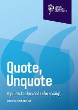 Quote, Unquote (PDF guide) a guide to Harvard referencing