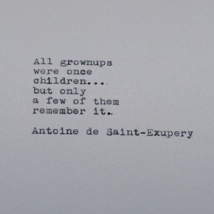 Antoine de Saint-Exupery Quote Typed on Typewriter by # ...