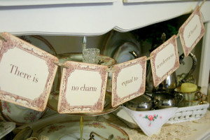 Jane Austen Quote Banner Garland Tea Party Decoration Photo Prop ...