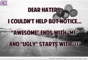 Dear Haters