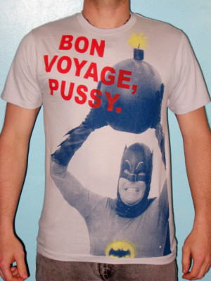 Crazy Adam West Batman T-Shirt sizes S-M-L-XL with optional text