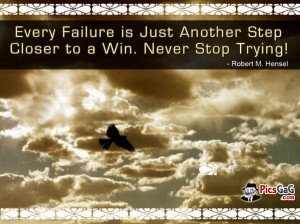 Try try again motivational quote to never lose hope and work hard ...