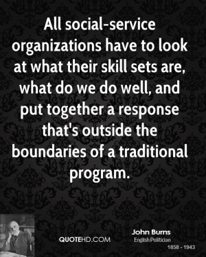 All social-service organizations have to look at what their skill sets ...