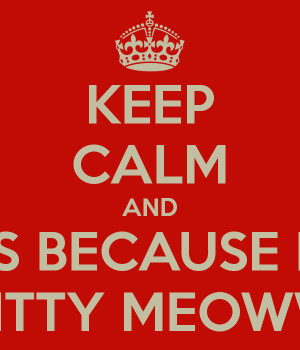 KEEP CALM AND DON'T BE JEALOUS BECAUSE MY BEST FRIEND IS KITTY MEOWW