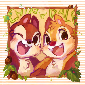 ... chip chipmunk dale disney mabo open_mouth pixiv tooth wink