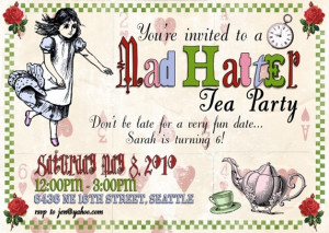 How to Fashion Mad Hatter Tea Party Invitations :