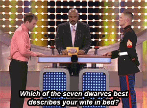 snow white wife family feud Steve Harvey seven dwarves we refuse to ...