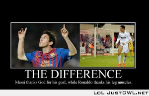 The difference between Messi and Ronaldo