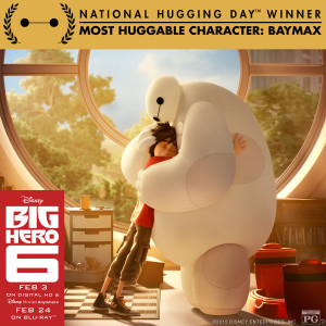 ... Named Most Huggable Character of 2015 on National Hugging Day