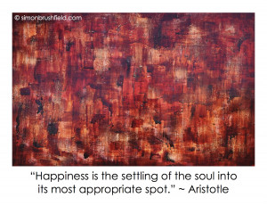 Red Wine painting by Simon Brushfield_Aristotle Happiness Quote