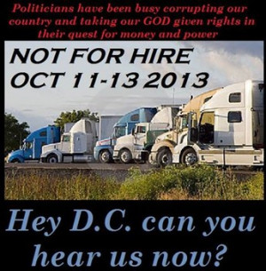 American truckers protest corrupt government