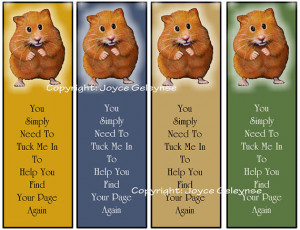 Instant Printable Bookmarks, Cute Hamster, Kids Party Favors: Digital ...