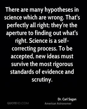 There are many hypotheses in science which are wrong. That's perfectly ...