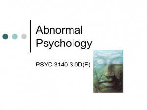 Abnormal Psychology Treatment of Abnormal Behavior