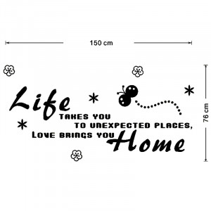 Details about Home Wall Art Sticker Waterproof Vinyl Quote Love words ...