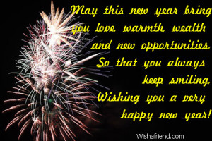 This New Year Bring You Love Warmth Wealth And Opportunities