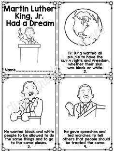 Martin Luther King Jr booklet and writing activities - this focuses on ...