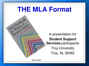 The MLA Format ppt THE MLA Format Quote by MikeJenny