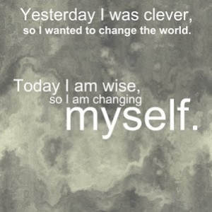 Change Yourself. Im the only one i have control over. All things r ...