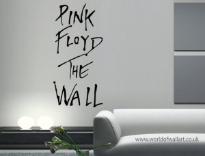 Pink Floyd The Wall Art Sticker, large quote transfer, big decal