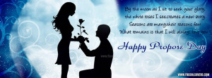 Happy Propose Day With Quote Beautiful Cover Picture For Facebook