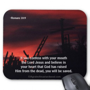 Salvation confession Bible Quotes Mouse Pads #Agrainofmustardseed