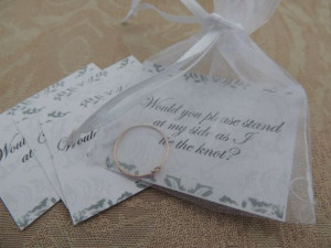 Knot Ring Bridal party inviation Gift Ask by treasureimports, $14.00