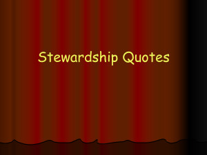 Stewardship Quotes (PowerPoint) by mikeholy