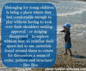 What a sense of belonging looks like for young children.