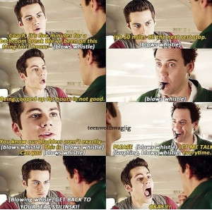 Stiles and Coach  Teen Wolf this was my favorite part haha