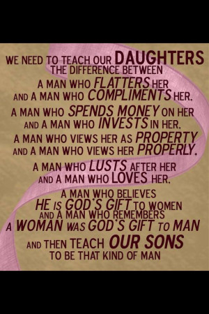 What to teach our sons & daughters