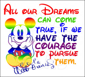 Mickey Mouse Walt Disney quote INSTANT DOWNLOAD digital clip art