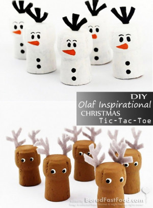 DIY Olaf Inspirational Christmas Tic-Tac-Toe – Easy Kid Art Craft ...