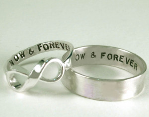 Custom Made Personalized Infinity And Posey Rings