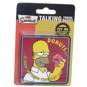 Simpsons Donuts... Homer Simpson Talking Magnet Description: