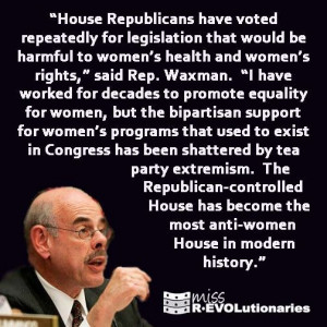 Republican house = most anti-woman house. http://www.facebook.com ...