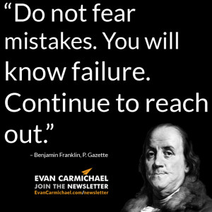 ... know failure. Continue to reach out.” – Benjamin Franklin #Believe