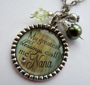 My greatest blessing call me Nana necklace, wedding gift present Nana ...