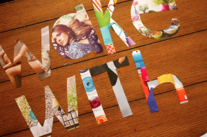 ... them with sticky tack or tape and admire your abstract wall quote