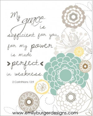 His grace is sufficient for me!