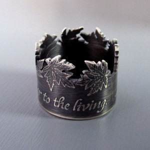 Image of Maple Leaf Quote Ring - Made to Order